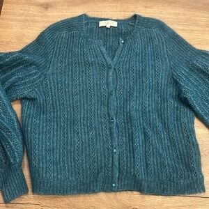 La Maille Sezane dark green sweater